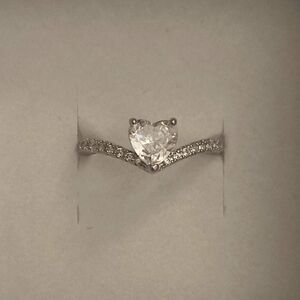 Heart Shaped Silver Ring